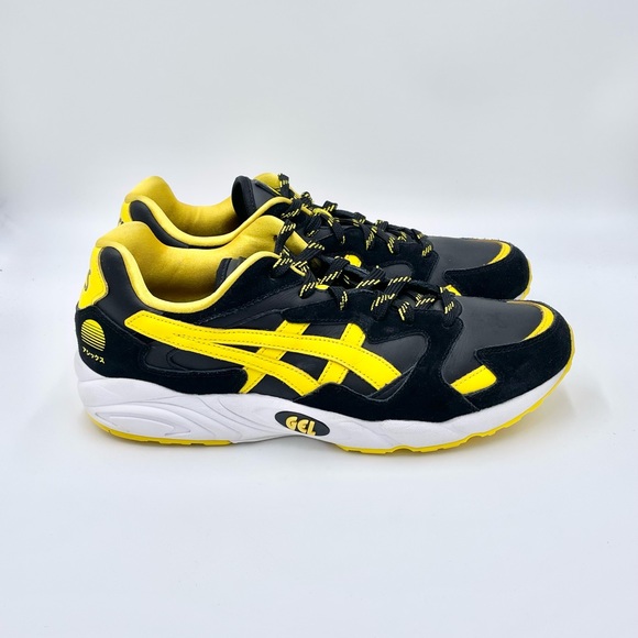 Asics Gel Diablo ‘Welcome To The Dojo’ Sun Logo Yellow Black Sneaker Men’s Sz 10 - Picture 2 of 11